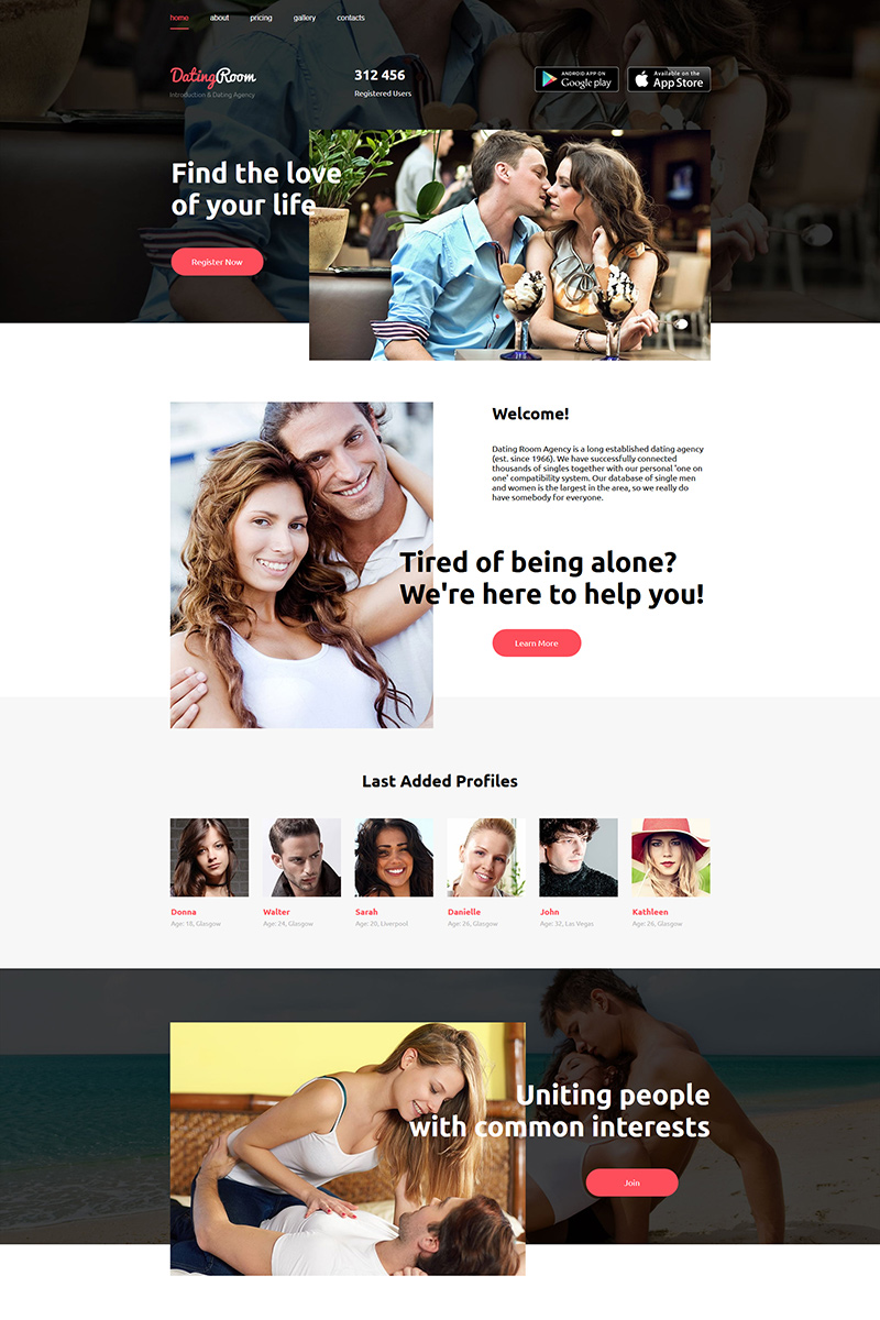 Dating & Introduction Agencies - dating website template